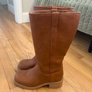 No Boundaries Tan Heeled Boots